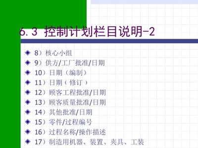 APQP產(chǎn)品質(zhì)量先期策劃與控制計劃 全面解析與PPT課件下載